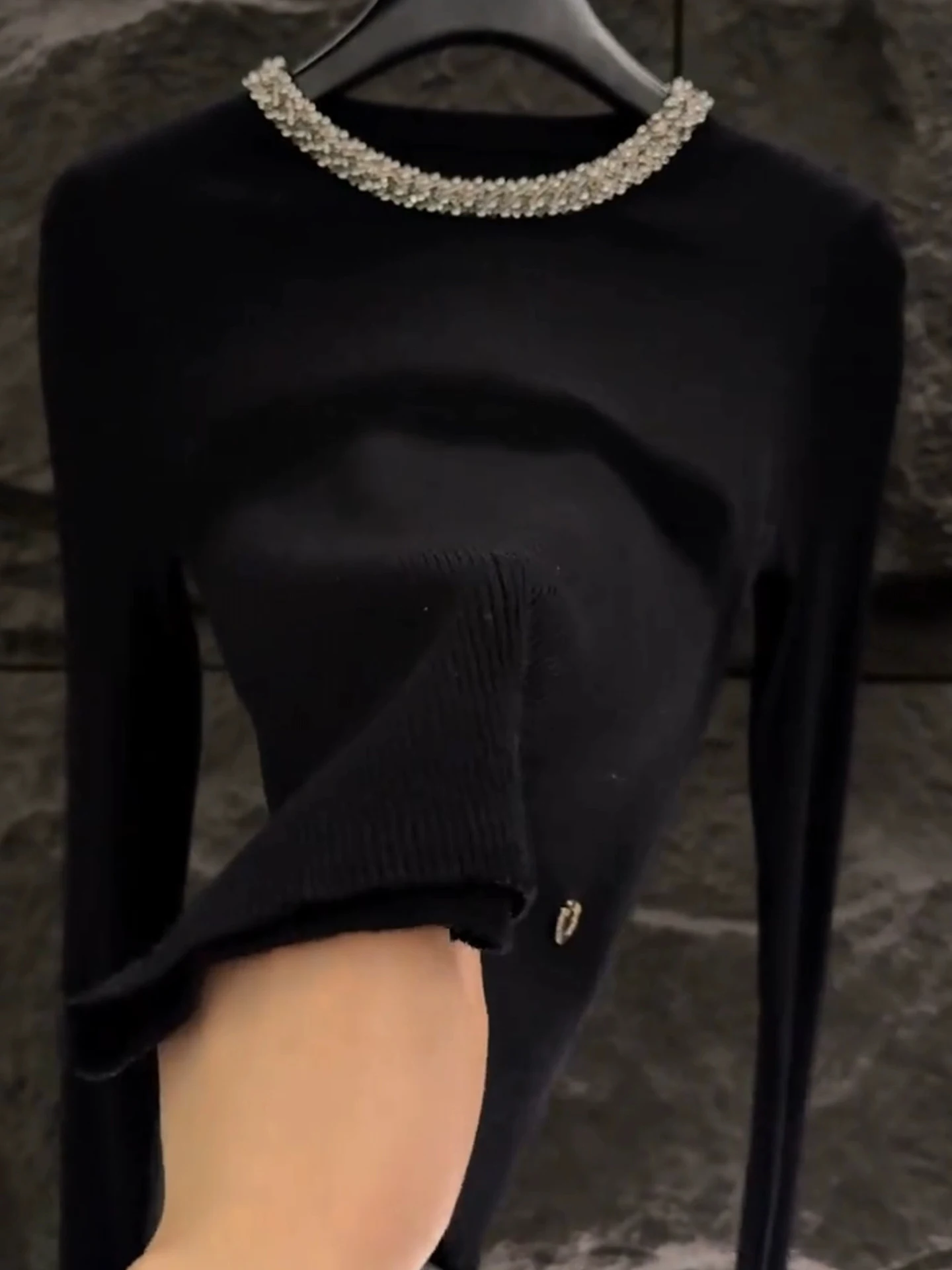 

Ele Simple Long Sve Knitwear Inner Wear Faionable Autumn Winter New Sle Top Base irt Good Looking Commute Sle