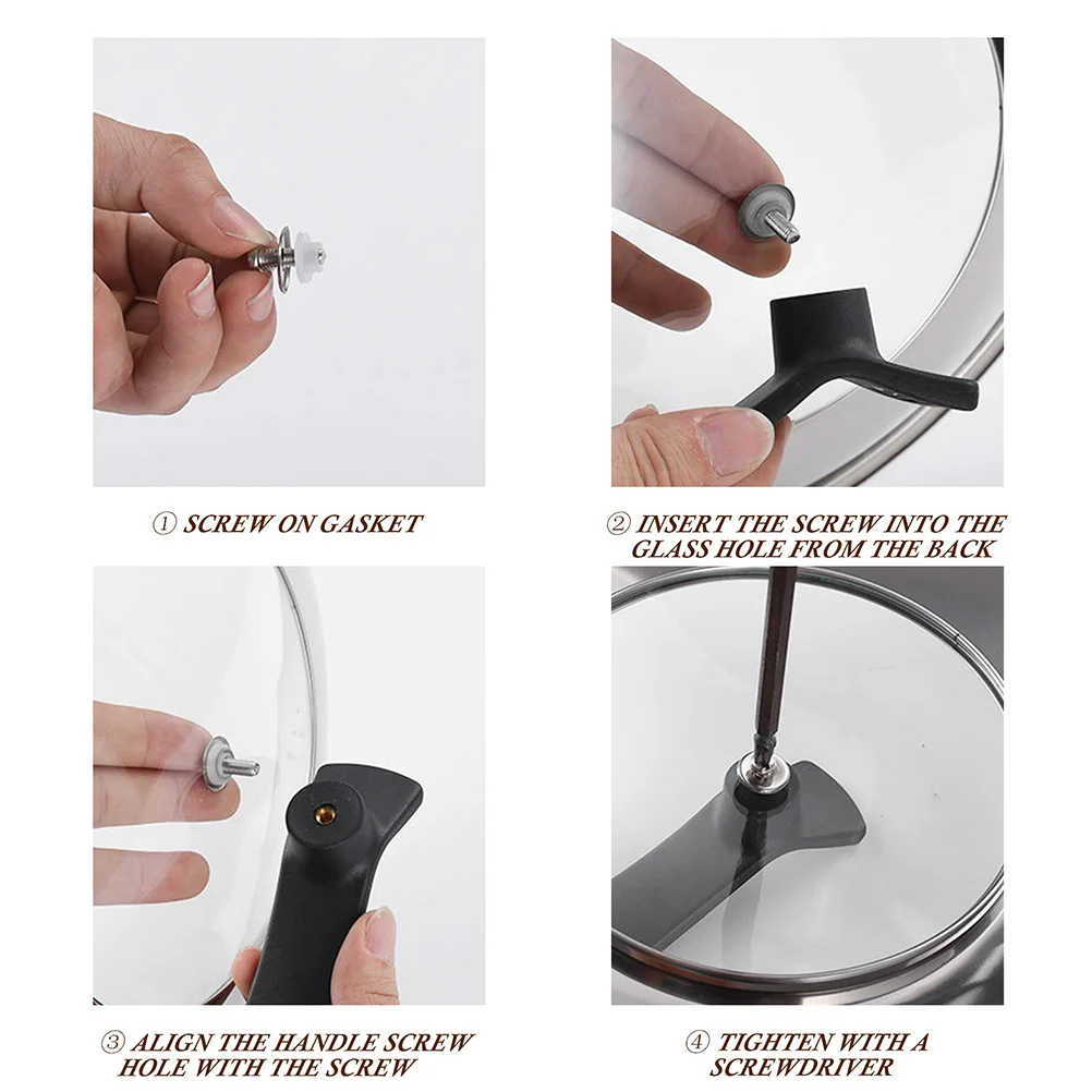 

Роскошная утолщенная сменная крышка кастрюли для посуды, сковородок, кухонные кастрюли с антипригарным покрытием, совместимая с универсальной посадкой