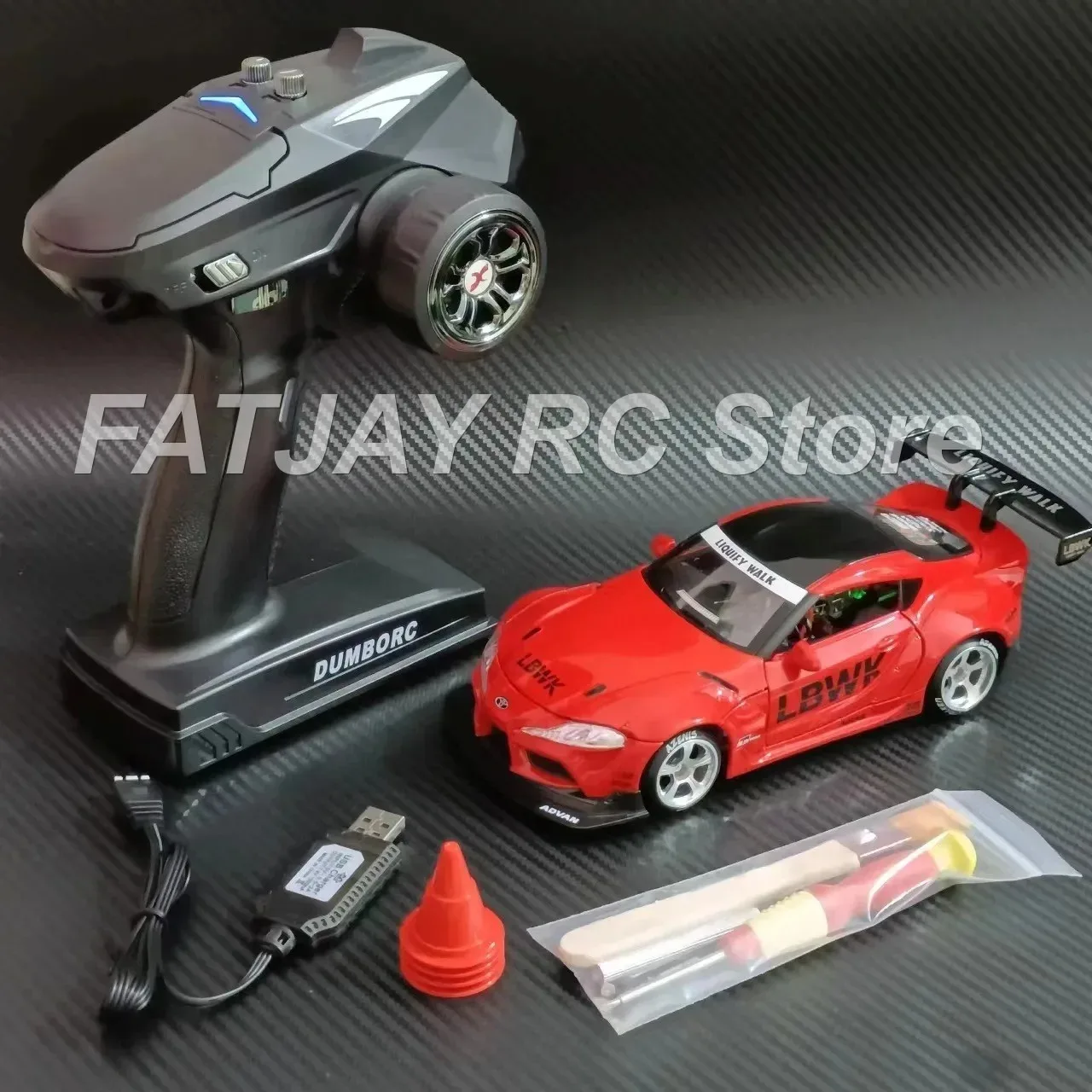 1/24 RWD Metal Shell Drift | FATJAY MINI-Q8 | RC Remote Control Racing Car With a gyroscope ready to play