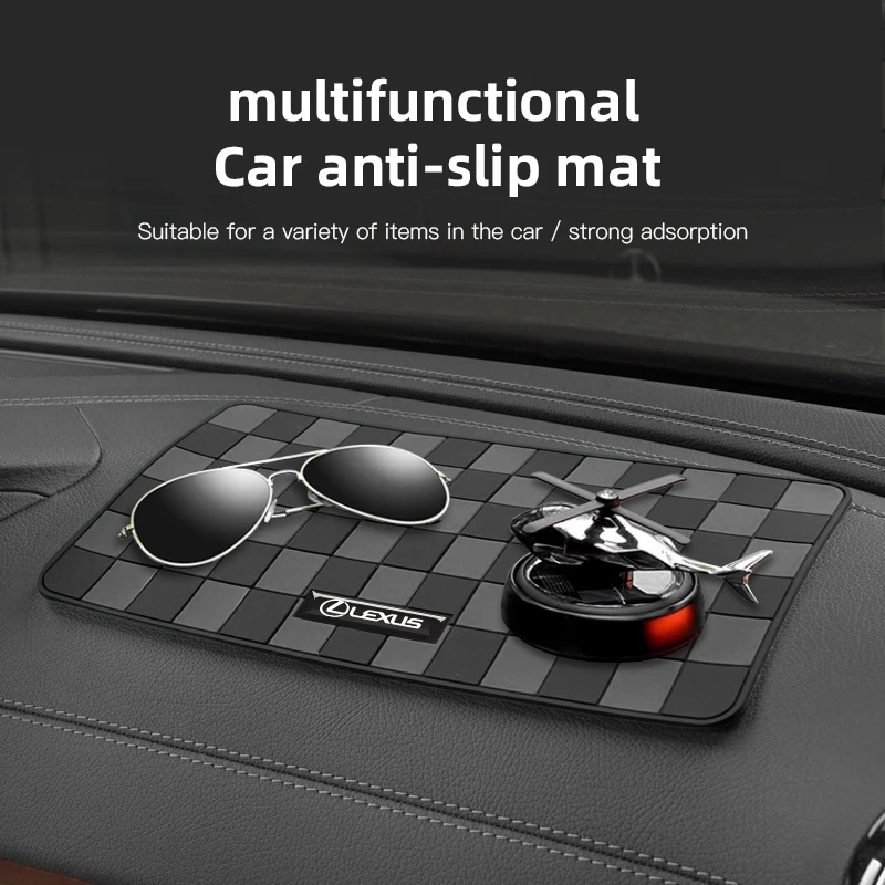 سيارة منقوشة المضادة للانزلاق وسادة السيارات لوحة القيادة تخزين حصيرة لكزس F SPORT GX460 Ct200h IS250 ES 220D IS200 Fsport GS GX IS LS LX NX