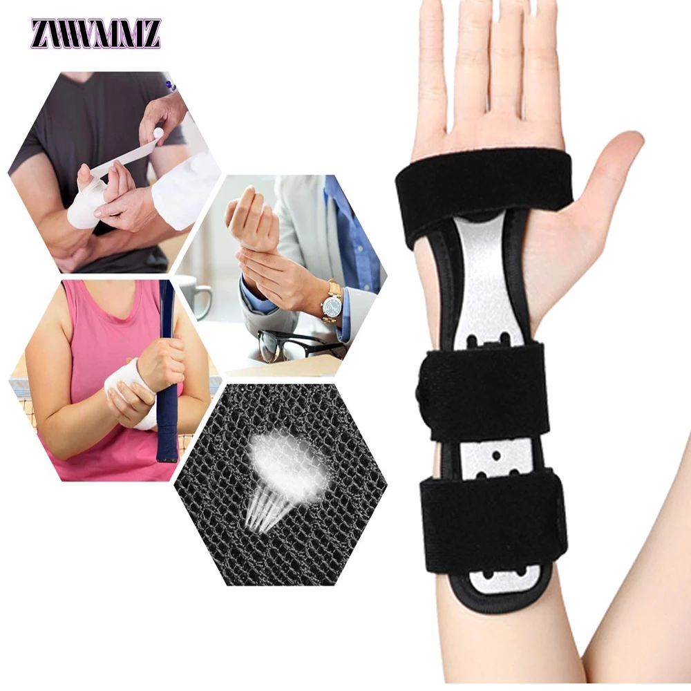 Wrist Hand Palm Brace Support with Metal Splint Stabilizer for Tendonitis, Arthritis, Carpal Tunnel Syndrome, Sprains Strains