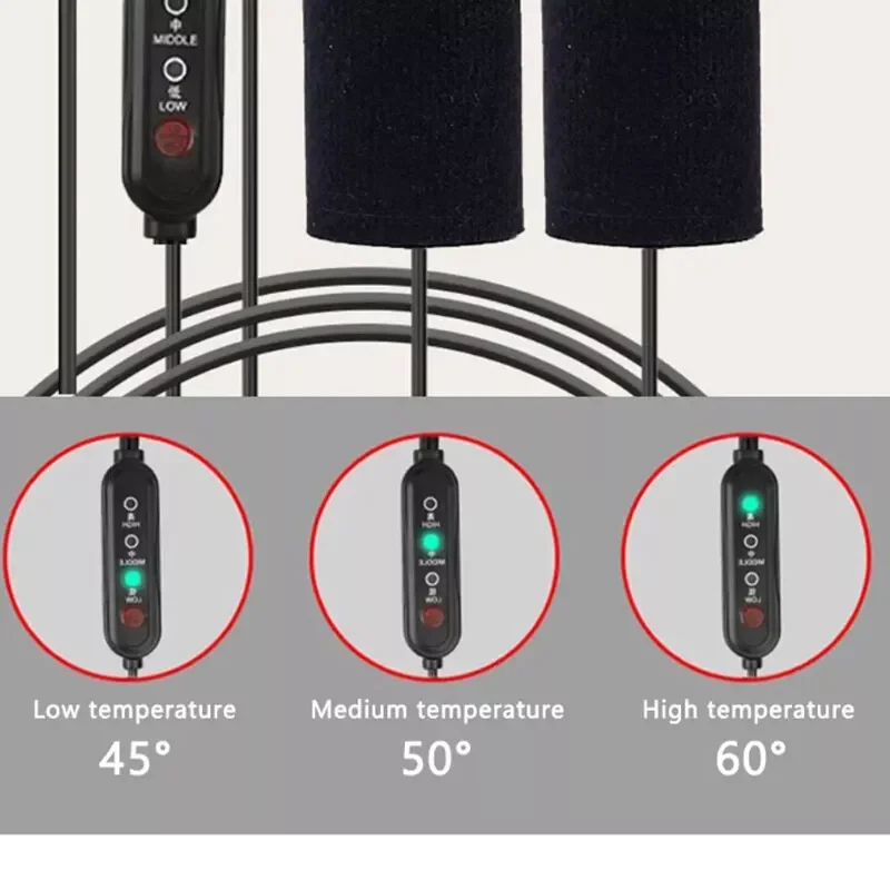 Heated Motorcycle Handlebar Grips 5V USB Warmer Electric Heated Grip Cover Anti Vibration Anti Slip Hot Handlebar view 2