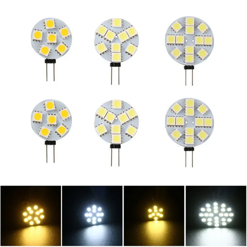 

2PCS Car Light G4 LED Light Lamp 12V 5050SMD 6 9 12 Leds Bulb Decorative Lights Indoor Lighting Lamps Replace Halogen Lamp