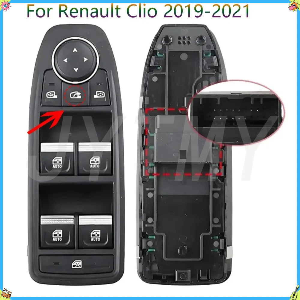 

Для Renault Clio 5 Captur II 2019 2020 2021, передний левый электрический переключатель стеклоподъемника, кнопка управления, детали, автомобильные аксессуары