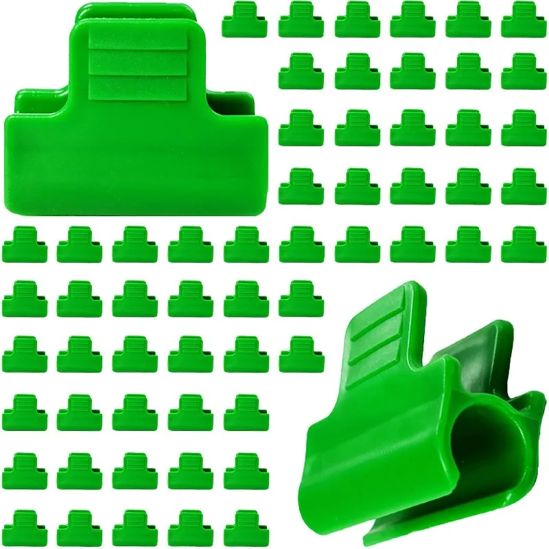 60PCS Garden Netting Clips, 12mm Greenhouse Clamps for Hoops, Heavy Duty Reusable Plastic Plant Cover Clips for Polytunnel