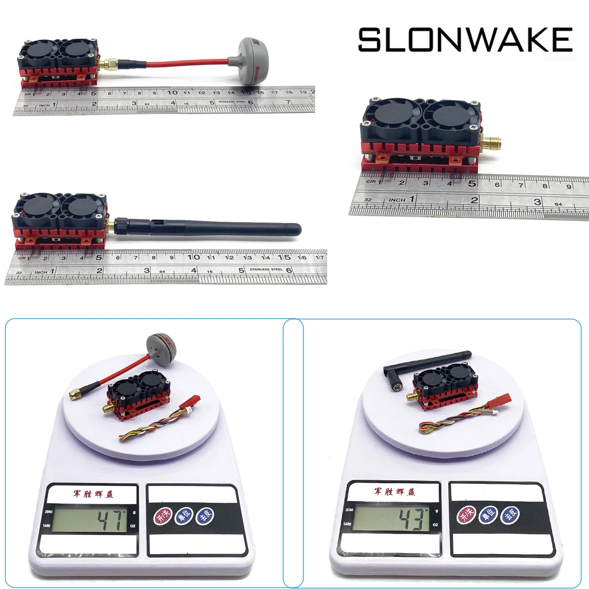 5W high-power 5000MW  FPV -Remote control car VTX Transmitter  module for long-distance Wireless 5.8GHZ analog  transmission