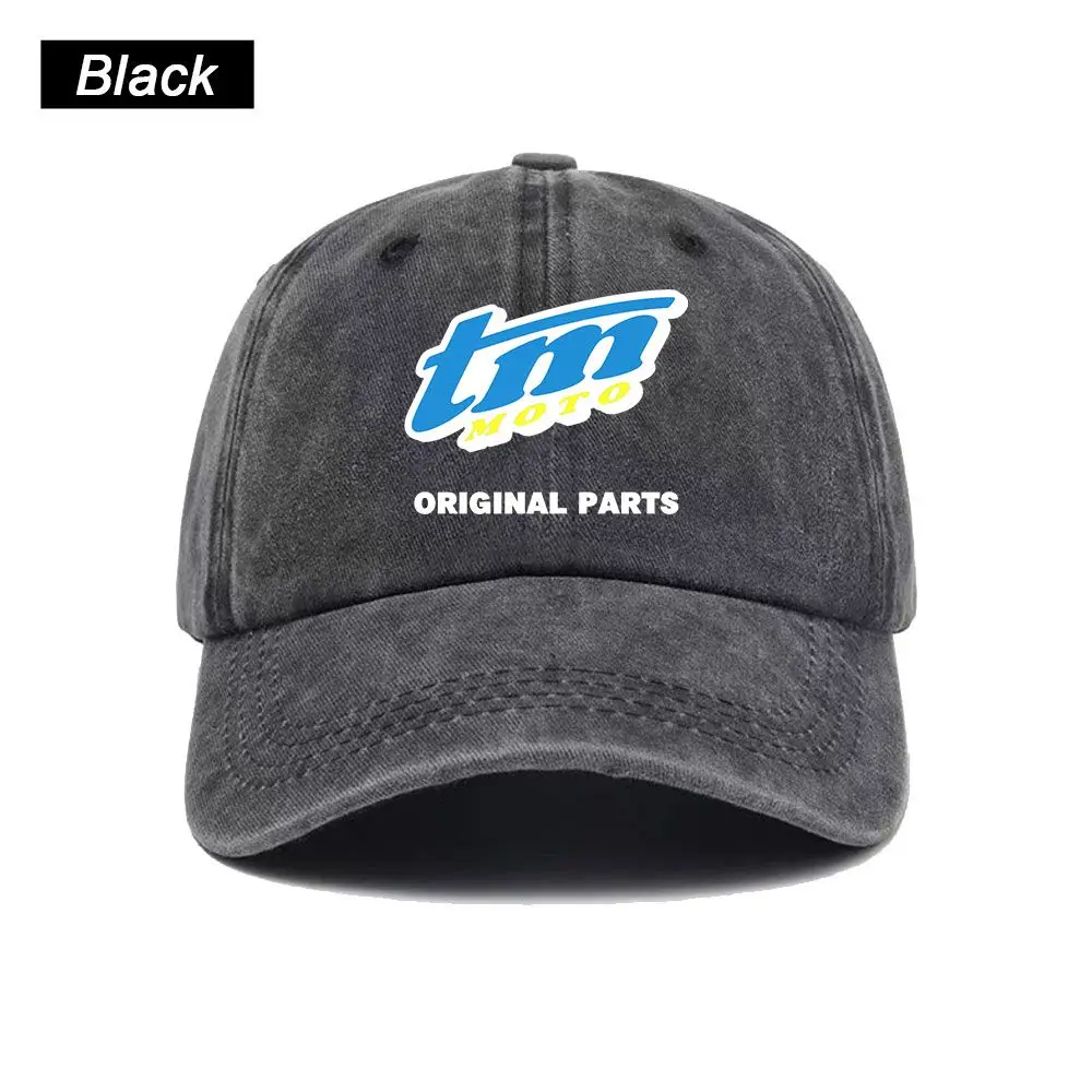 Vintage Washed Baseball Cap TM MOTO Tm-racing Print Graphic Unisex Streetwear Casual Trucker Style Summer Cotton Sun Hat