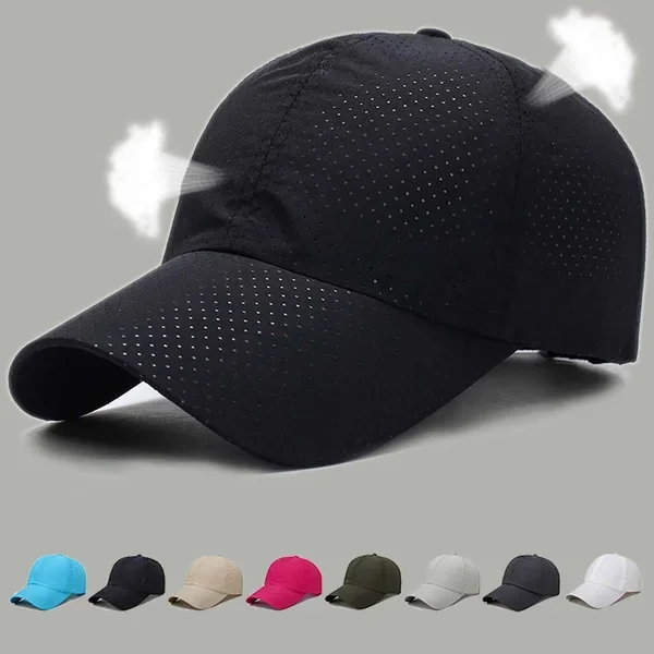 

2025 New Summer Men Women Snapback Quick Dry Mesh Baseball Cap Sun Hat Bone Breathable Hats Adjustable outdoor hat