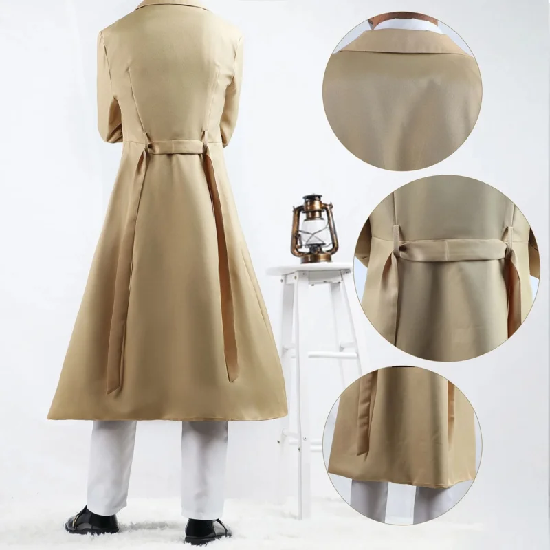 2025 New Anime Bungo Stray Dogs Dazai Osamu Cosplay Costume Long Jacket Coat Trench Sticker Bandage Suits Uniform Halloween Clot