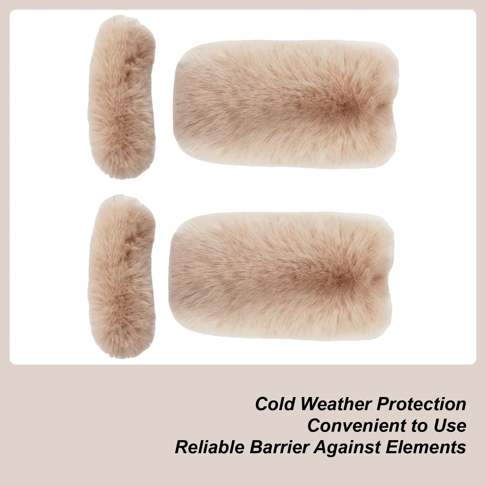 

Scooter Handle Cover Windproof Plush Hand Guard Windproof Warm Cover For Motorbike Riding Snowmobile Atv Winter Summer Cycling