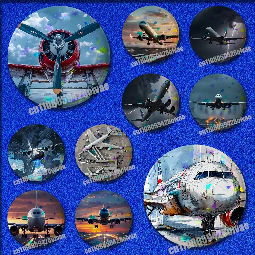 

AIRPORT Airplane Passenger Pplane Insignia Badge Cover For Brooch Ornament 75mm 25mm 44mm 32mm 58mm Round Pin