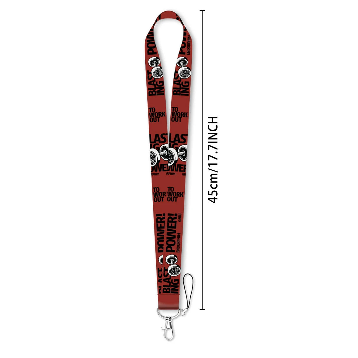 Dumbbell Blasting Power Card Holder Keys Lanyard Neck Strap for Card Badge Gym Phone Straps Keychain Keyring Accessories Gifts
