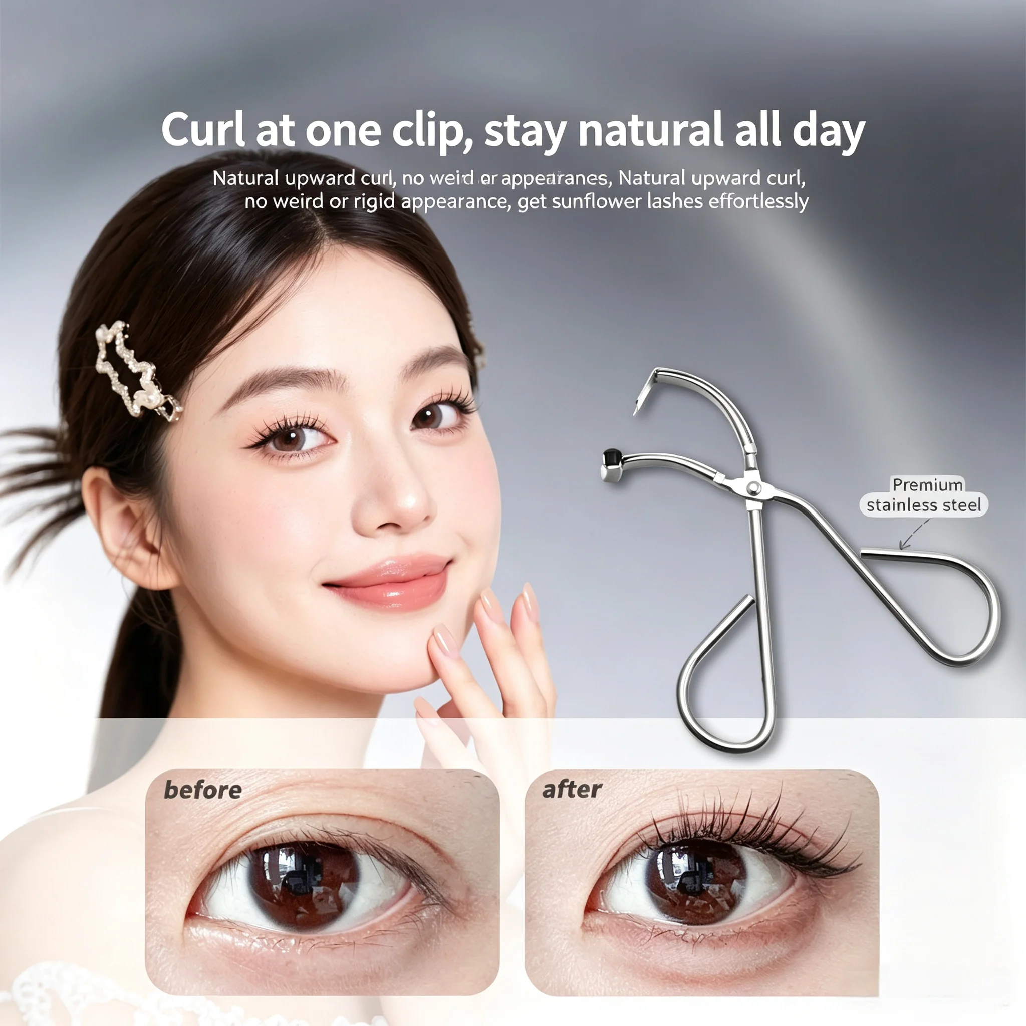 Partial eyelash curler Mini portable segmented curling assist Eyelash curler Details Partial eyelash curler