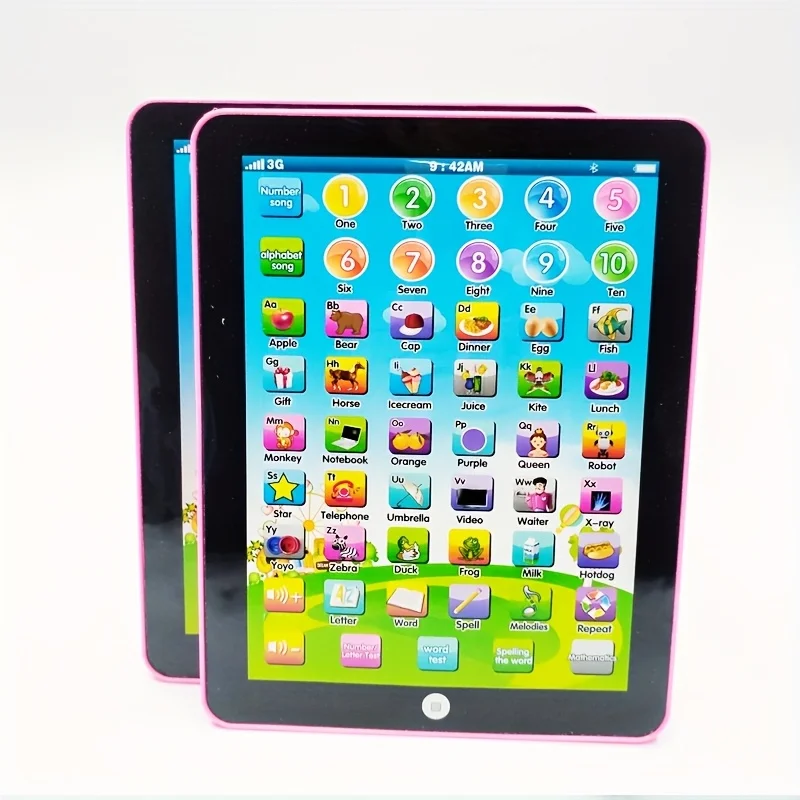 Macchina per l'apprendimento delle compresse per bambini, tavoletta educativa per l'apprendimento precoce con app precaricate, per imparare lettere, numeri, parole