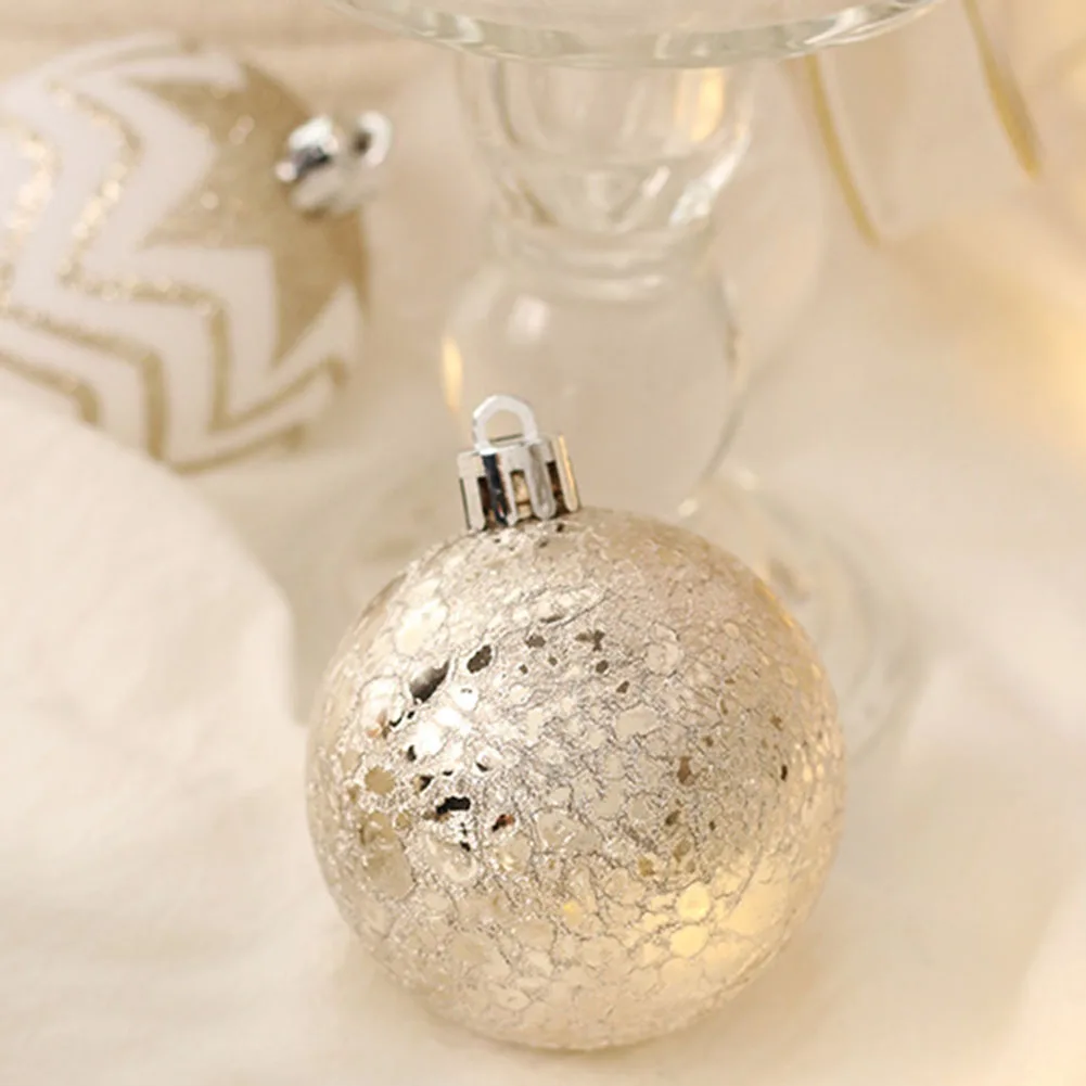 Cherish the Holiday with Our Set of Elegant Champagne Gold and White Christmas Balls Totaling to Sixteen Pieces