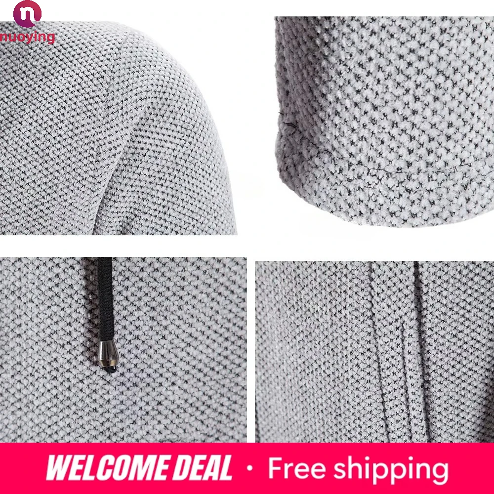 Cárdigan de punto con capucha y forro polar para hombre, abrigo de punto largo con cremallera completa, de longitud media, cálido, de manga larga, prenda de abrigo gruesa e informal para otoño e invierno.