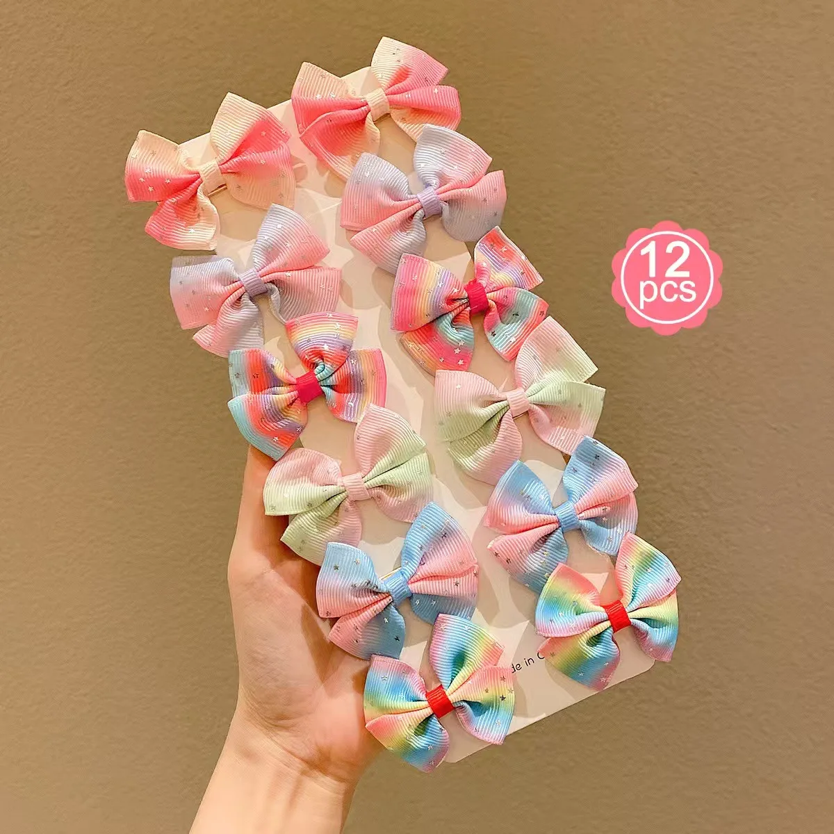 

12PCS Children's Hair Clips, Cute Princess Lady-style Baby Hair Flowers, Bows, Girls' Hairpins, Hair Accessories, Headwear