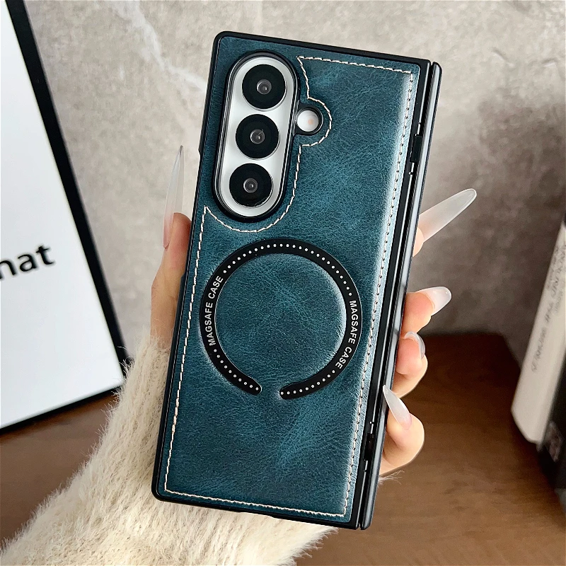 Luxury Busine Leather Magnetic Phone Case for Samsung Galaxy