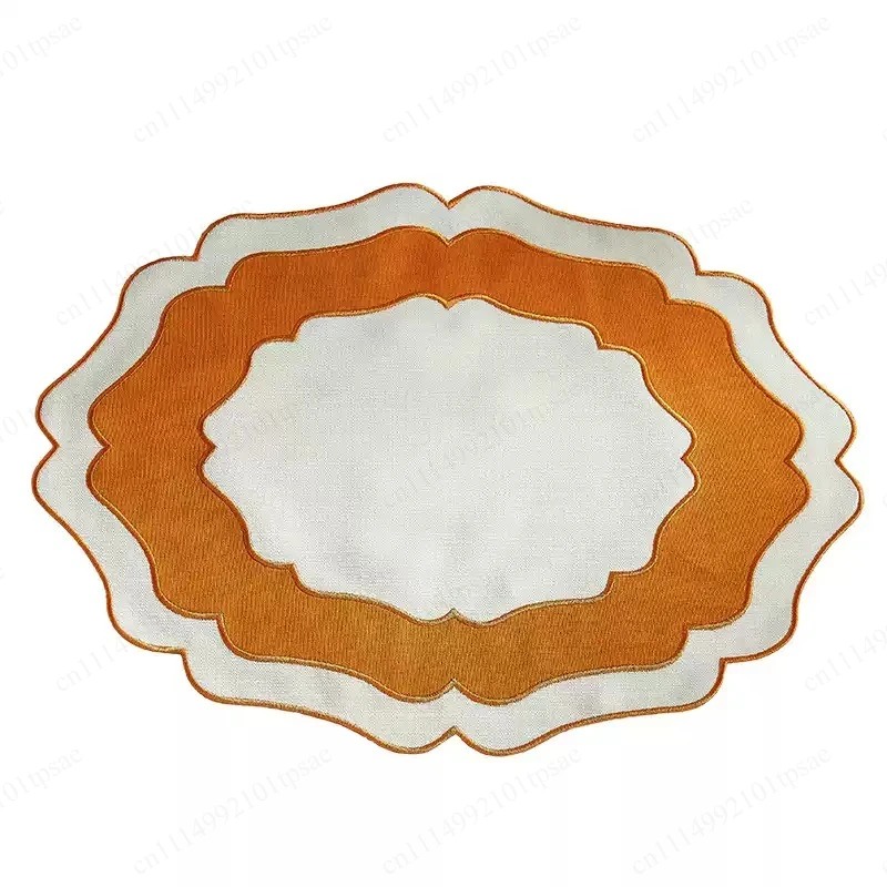 Modern Simple Two-color Placemat Household Heat Insulation Washable Ironing Coaster Kitchen Supplies Irregular Placemat