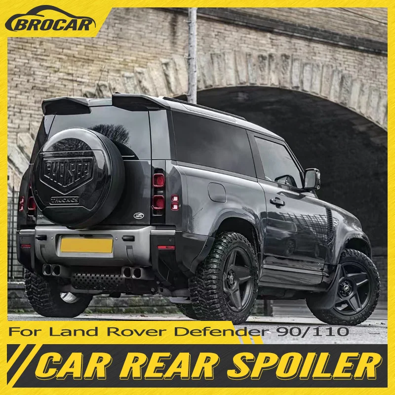 For Land Rover Defender 90/110 Trunk Spoiler 2019--2023 High Quality ABS Plastic Unpainted Rear Spoiler Trunk Boot Wing Spoiler