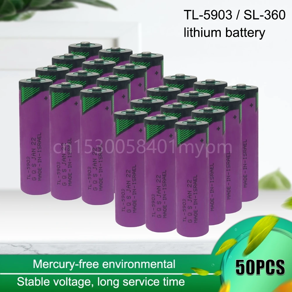 

50PCS Brand New Version for TL-5903 ER14500 AA 3.6V PLC Lithium Batteries for PLC CNC Machine Tools Touch Screen Water Meter