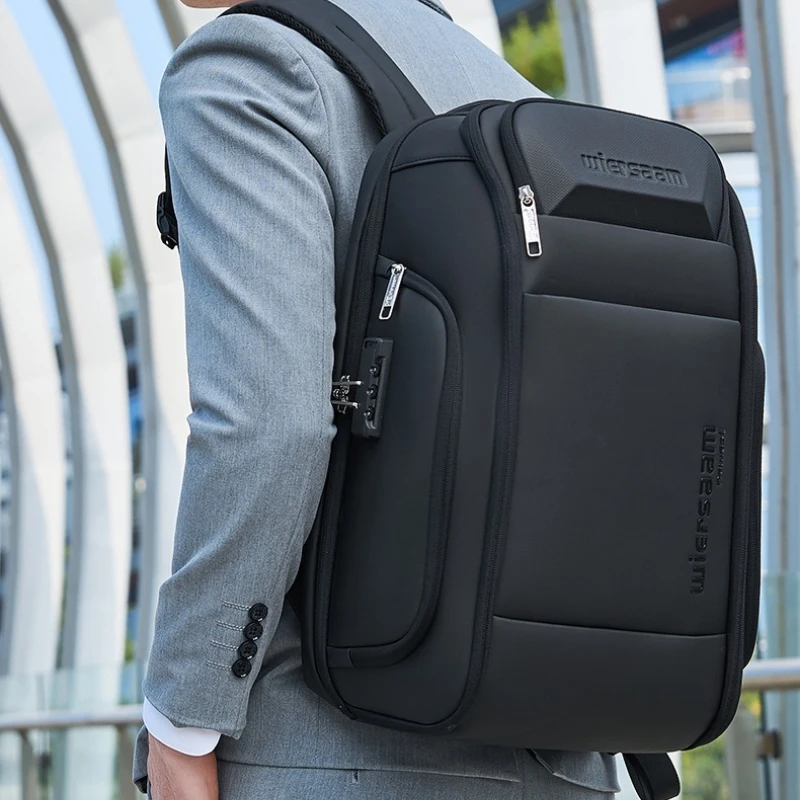 High-end Business Backpack for Men, Waterproof Large Capacity Anti-theft Laptop Bag with Password Lock