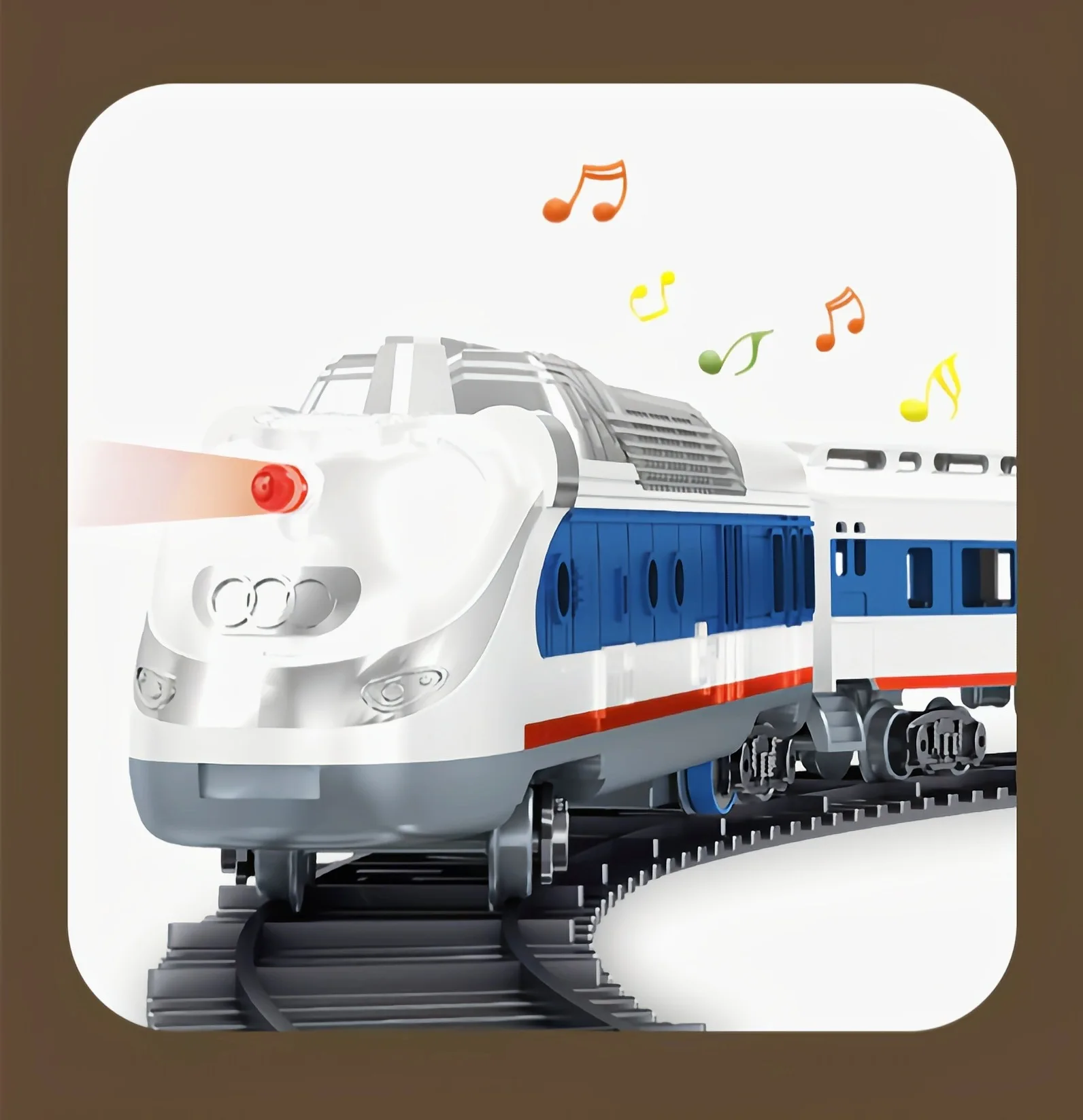 Classic Train Railway Set bambini trenini ferroviari elettrici ad alta velocità luci a LED Music Sound Model Toys Gift for Kids