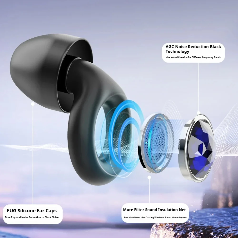 Nuevos tapones para los oídos de silicona para dormir, elegantes, reutilizables, protección para los oídos, tapones para los oídos con reducción de ruido para dormir, conciertos, festivales, viajes