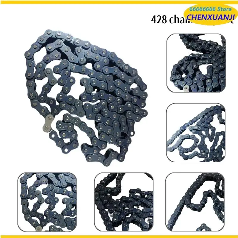 

Black 428 Chain – Reliable Drive Part for Motorcycle, Off-Road Bike & Go Kart Accessories