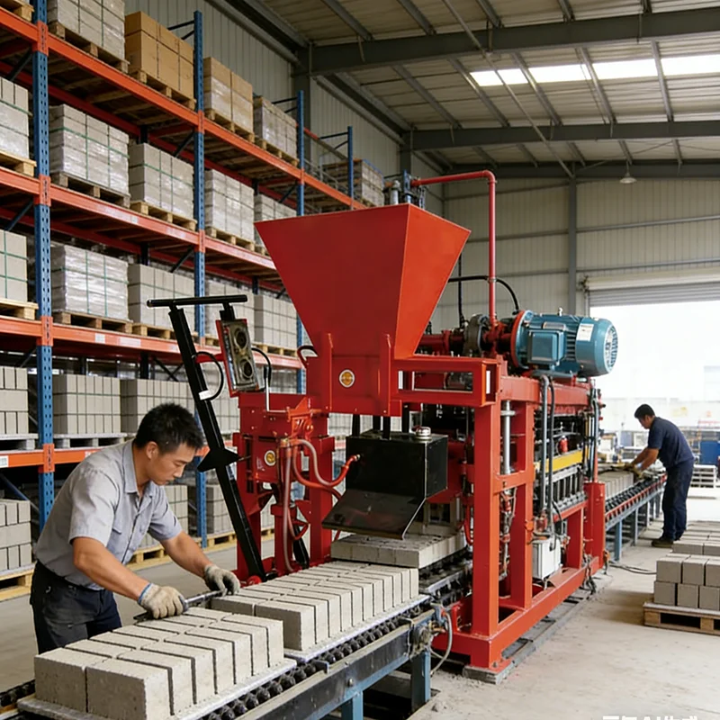 Customized Automatic Brick Making Machine Cement Concrete Hollow Interlocking Paver Block Molding Machine Construction Equipment