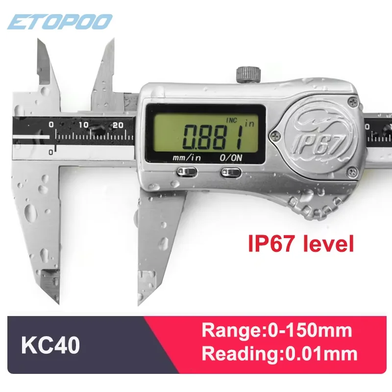 0-150mm Metal Electronic Black Scale Vernier Caliper Gauge Micrometer Work in the Water IP67 Water Proof Digital Calipers view 2