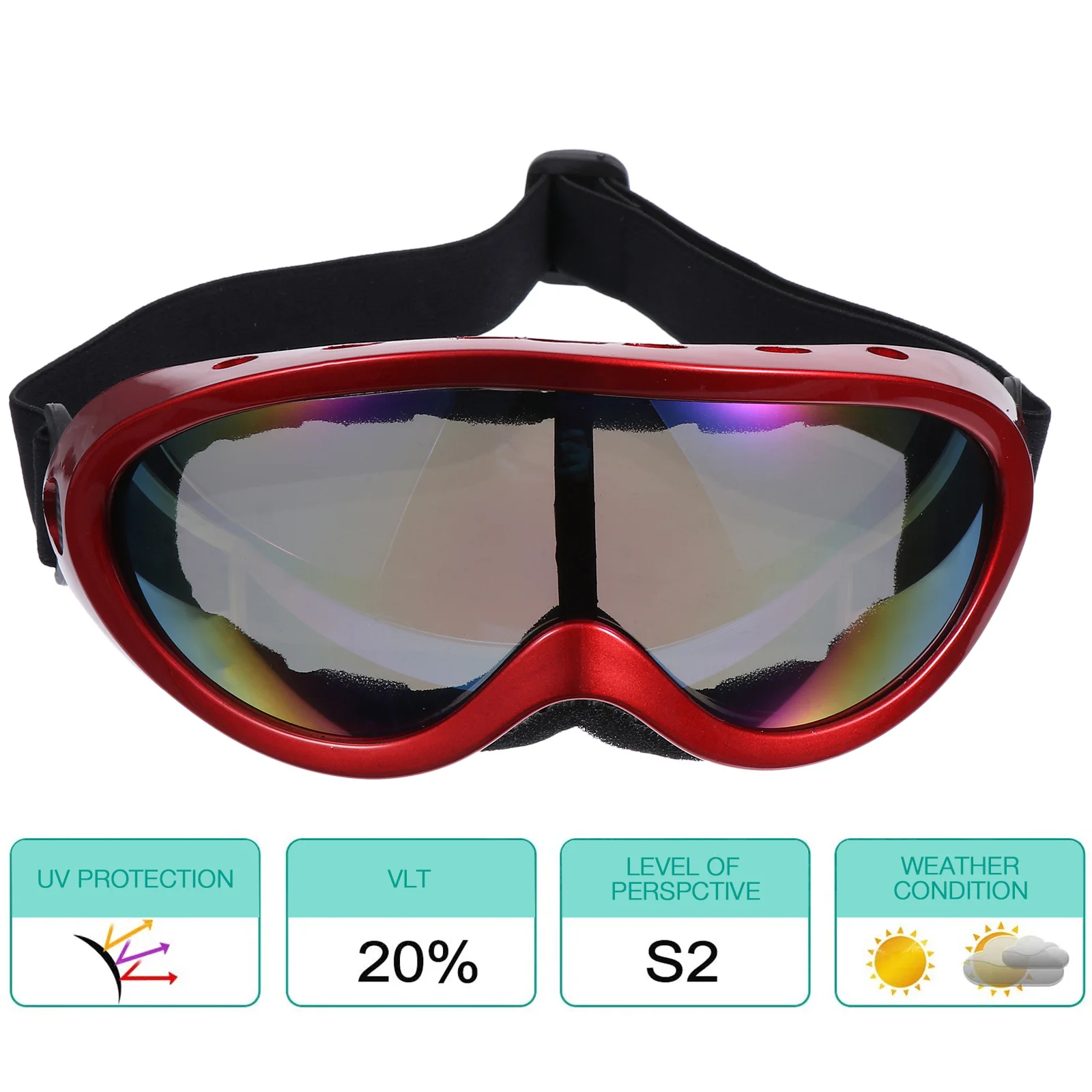 

1Pair Uv Protection Ski Goggles Fashion Outdoor Sports Eyewear Cycling Mountaineering Snowboard Glasses Ski Goggles
