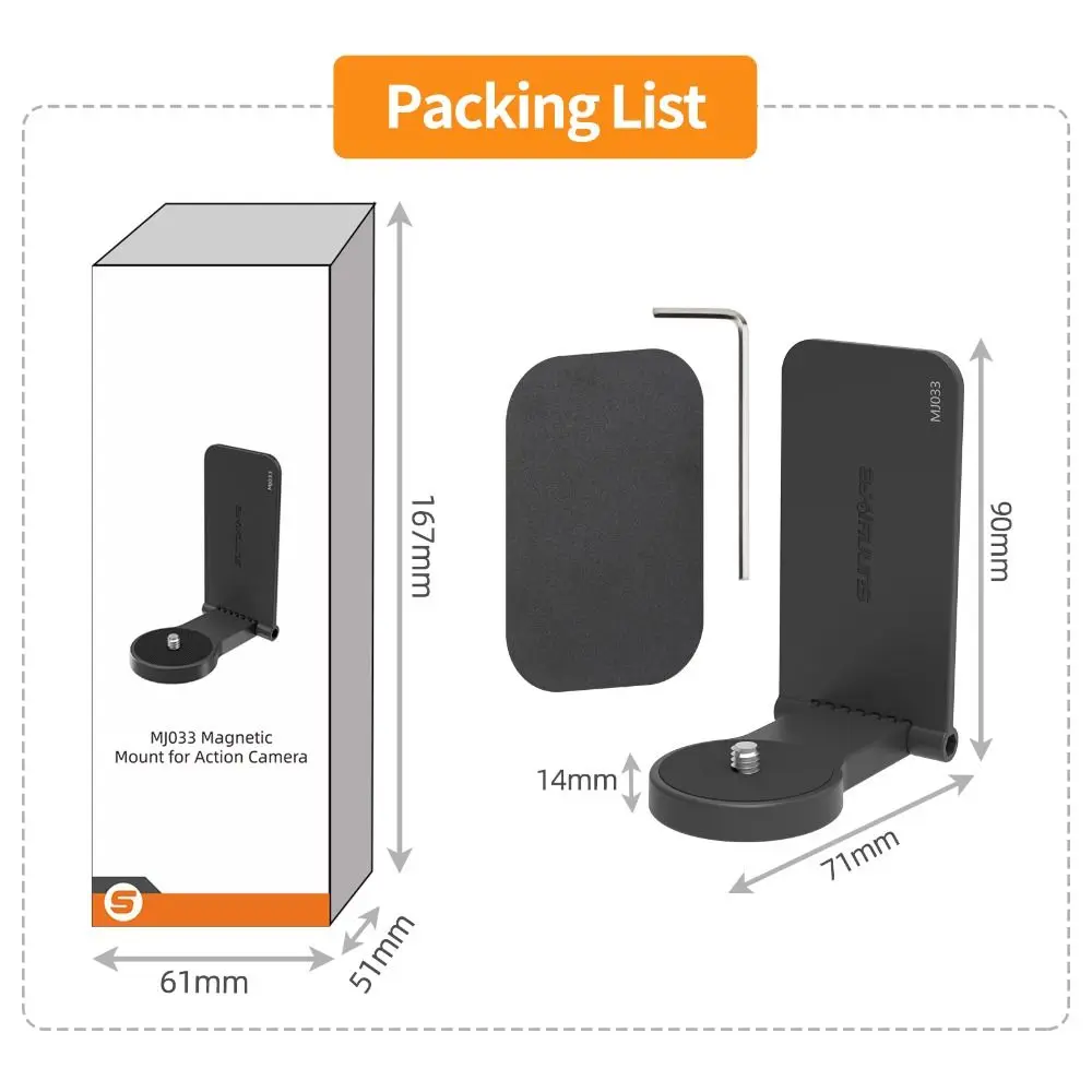 Rotatable Magnetic Bracket Adjustable Quick-reslease Mount Base Universal for DJI Osmo 360/Action 5Pro/Pocket 3/Insta360 X5