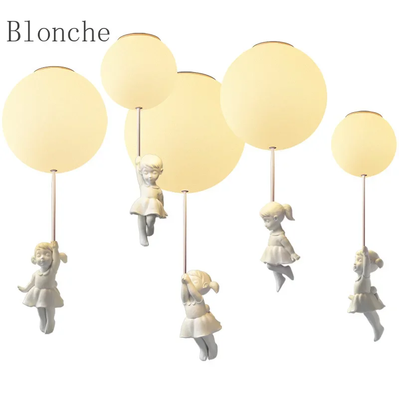 Plafoniera moderna a palloncino plafoniera creativa per camera dei bambini ragazzi e ragazze lampada nordica per la decorazione della camera da