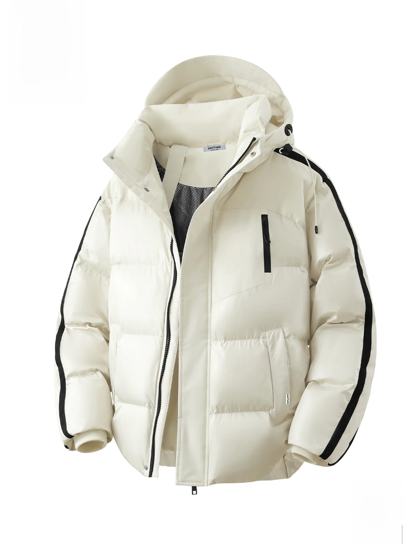 

Утепленная зимняя хлопковая куртка для мужчин с капюшоном, модный дизайн, брендовая, теплая, повседневная, с длинными рукавами, приталенный крой