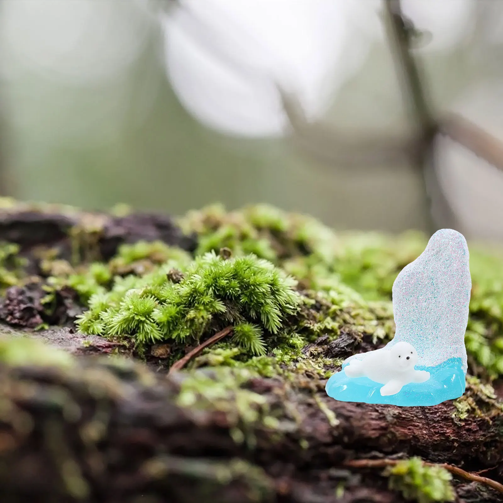 

4Pcs Miniature Resin Iceberg Seals Tiny Landscape Decoration Micro Garden Accessories Creative Decor Little Resin Figures