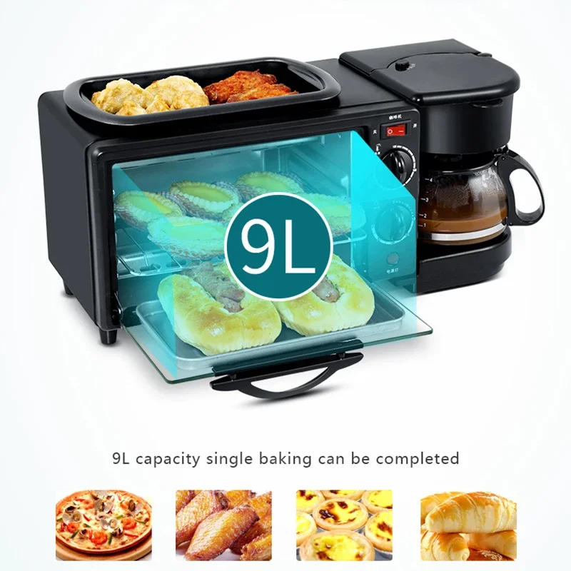 Multifunction Breakfast Maker Machine Temperature Control Breakfast Sandwich Maker 3 in 1 Breakfast Makers