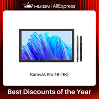 HUION KAMVAS Pro 19 4K UHD Drawing Tablet with Touch Screen, 96% Adobe RGB Drawing Monitor with 1.07 Billion Colors, PenTech 4.0