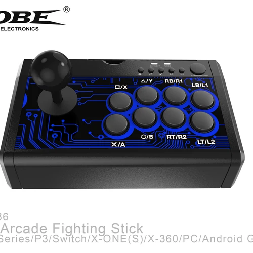 DOBE USB 아케이드 파이트 스틱 스트리트 파이팅 조이스틱 컨트롤러, PS3, PS4, XBOX ONE, XOBX 360, PC, 안드로이드, 스위치용, 7 인 1  Best5