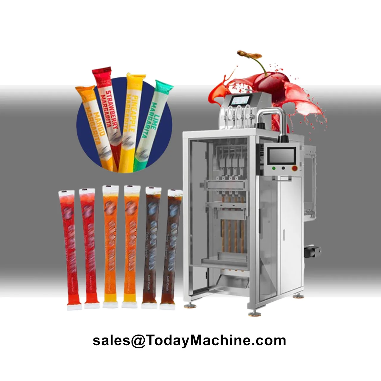 Automatic Multi Lane Filling Vertical 3 Sides Sealing Liquid Sachet Jelly Packing Machine