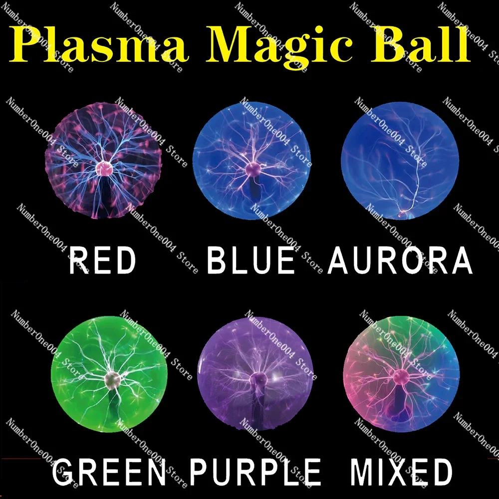 Magic Lightning Electrostatic Ion 4  5 6 8 Inch Glow Ball Plasma Lightning