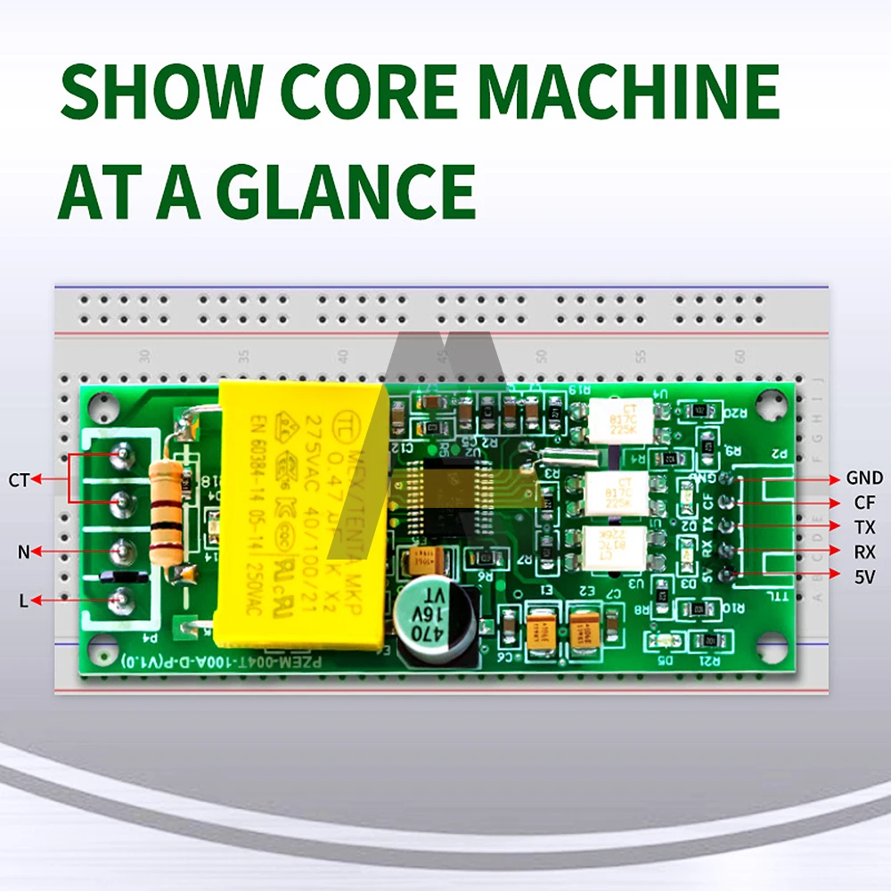 PZEM-004T 0-100A 80-260V AC Digital Multifunction Meter For TTL COM2\\COM3\\COM4 Watt Power Volt Amp Current Test Module with CT