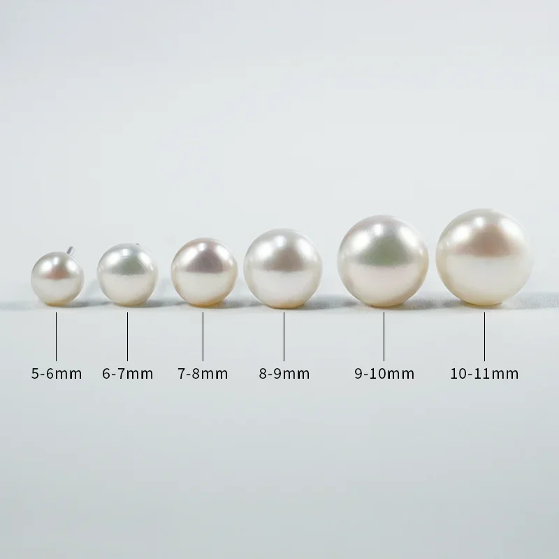 Trumium 100% 925 Sterling Silver Handpicked Freshwater Natural Pearl Stud Earrings for Women High Quality Simple Pearl Earring