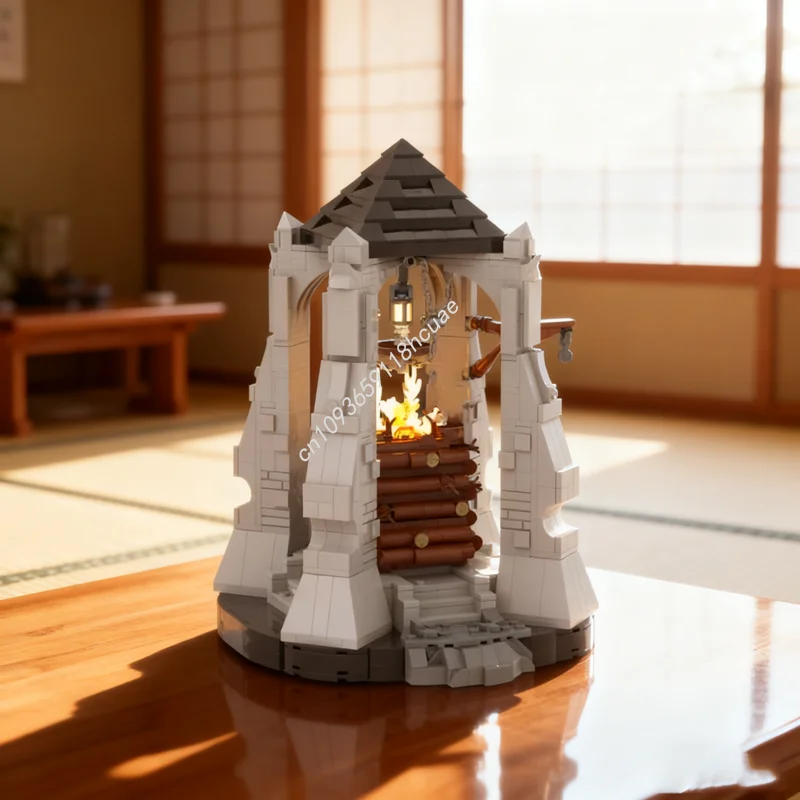 1240 stücke MOC Beacon Gondor Pippin S Mut Die Ringe Modell Bausteine Architektur Weihnachten Geschenke Spielzeug Kinder Geburtstag