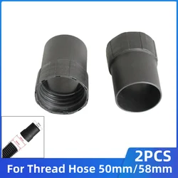 Connettore Host per aspirapolvere industriale 2P 53/58mm collegare l'adattatore per tubo flessibile e Host per tubo filettato parti per aspirapolvere da 50mm/58mm