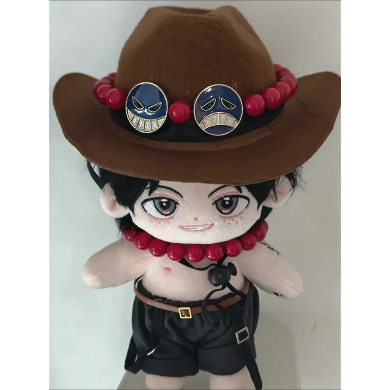 anime One Piece Portgas·D·Ace 20cm cotton doll Portable plush toy doll kawaii big head doll Soft sofa furnishings holiday gifts