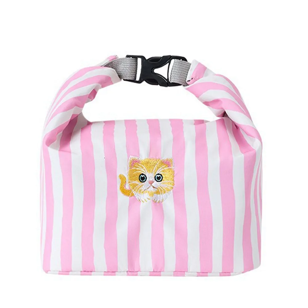 

Creative Cat Print Food Storage Handbags Portable Thicken Thermal Cooler Box Leakproof Waterproof Food Container Bag Travel