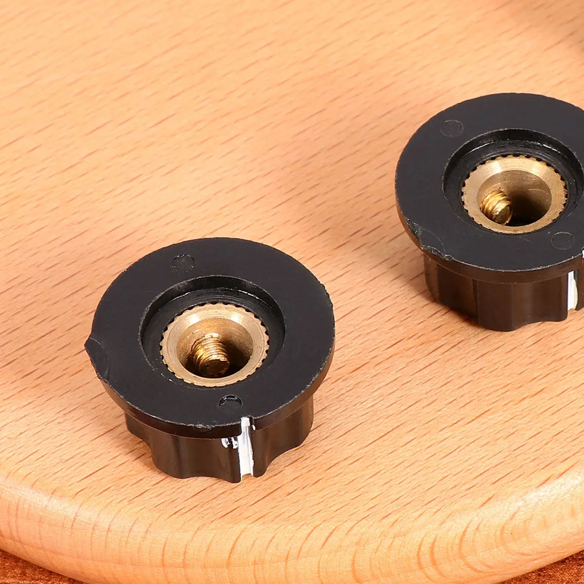 15Pcs Plastic Volume Control Knob Replacement Potentiometer Knob For Lab Technician Knurled Shaft Black Rotary