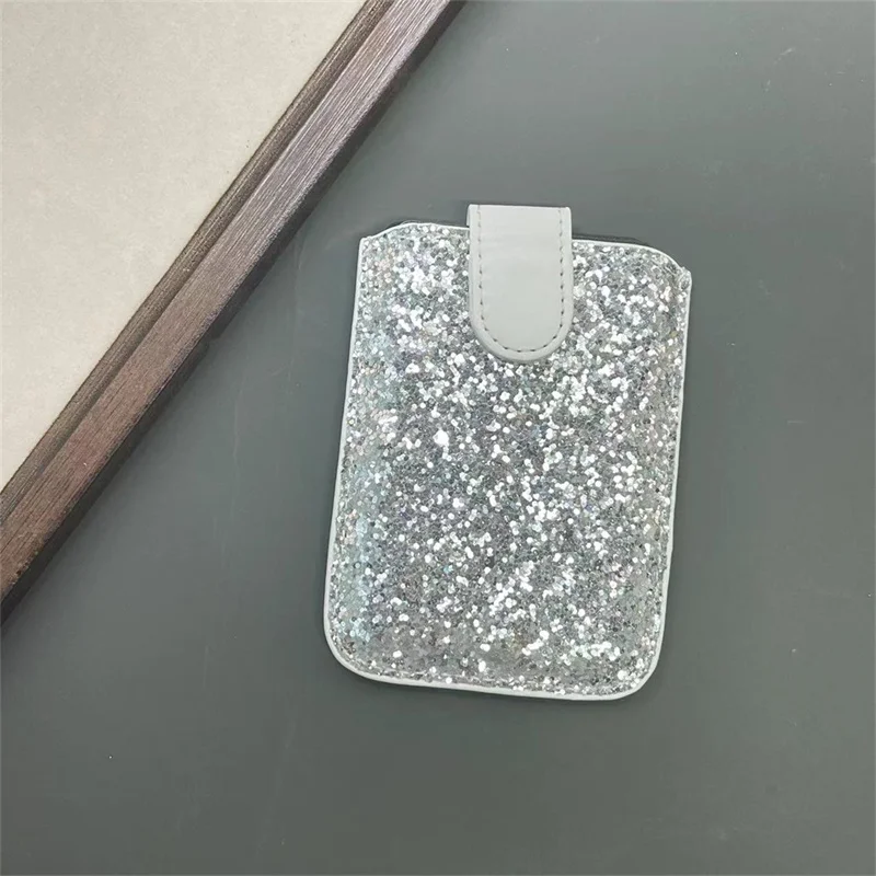 Sparkling Glitter Phone Case With Back Sticker Multi Card Package Bus Subway Bank Credit Card Holder Card Insertion Card Holder