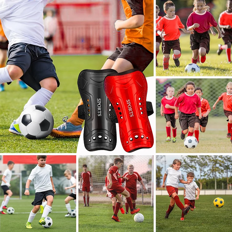 Loogdeel 1 Pairs Shin Guards Youth Adults Shin Pads Soccer Shinguards Children Football Games Sports PVC Leg Protective Board